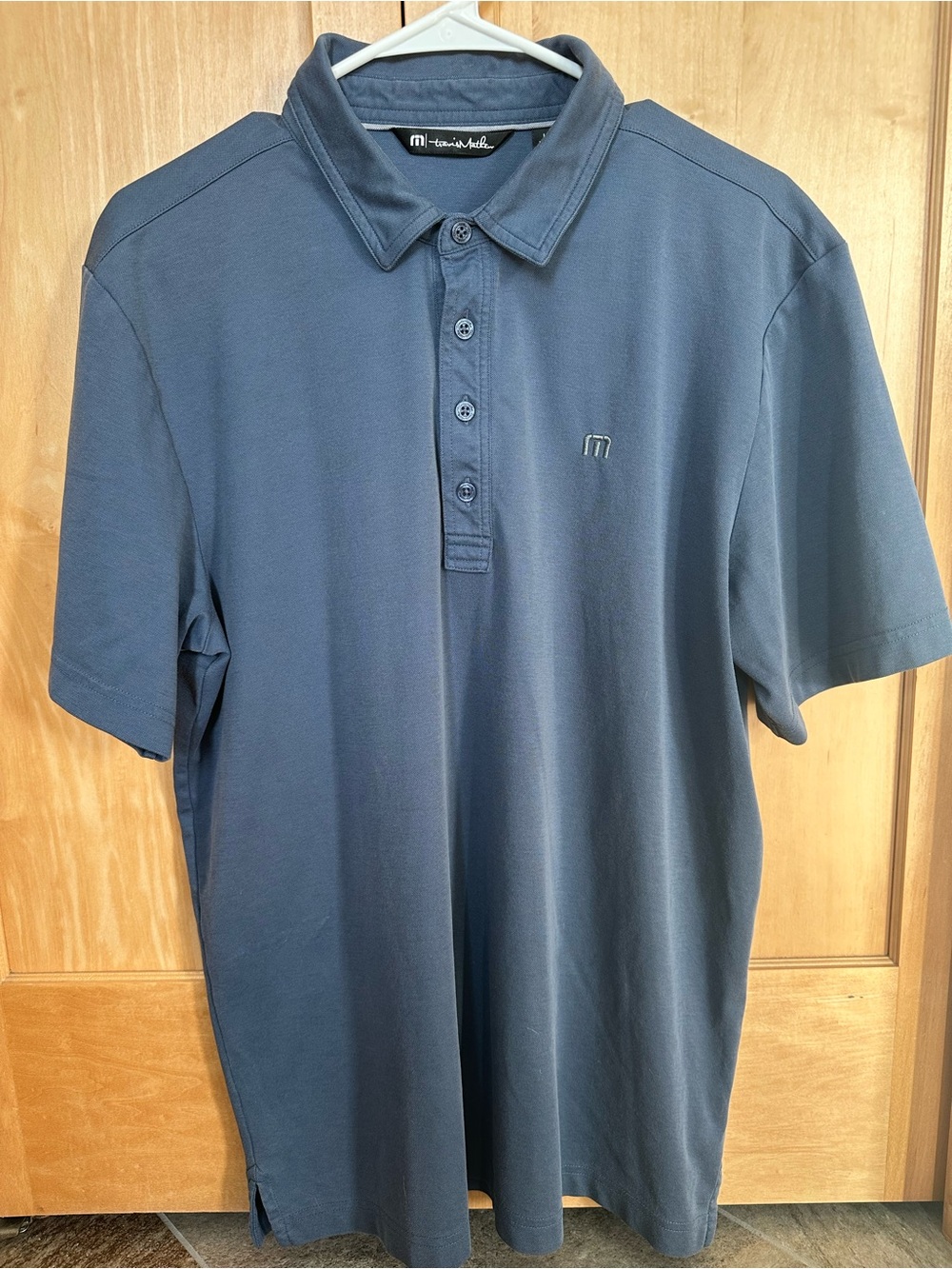 Travis Mathew Slate Blue Short Sleeve Polo